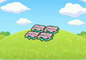 Pretty flower bed