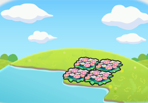 Hydrated flower bed