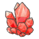 Red crystal cluster